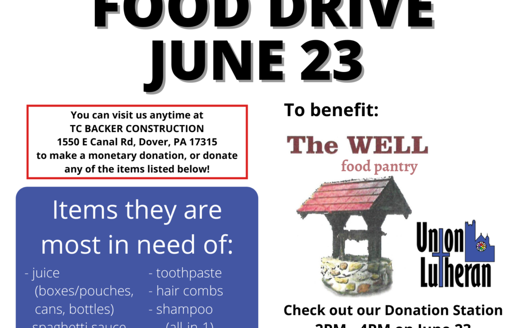 TODAY is FOOD DRIVE Day!